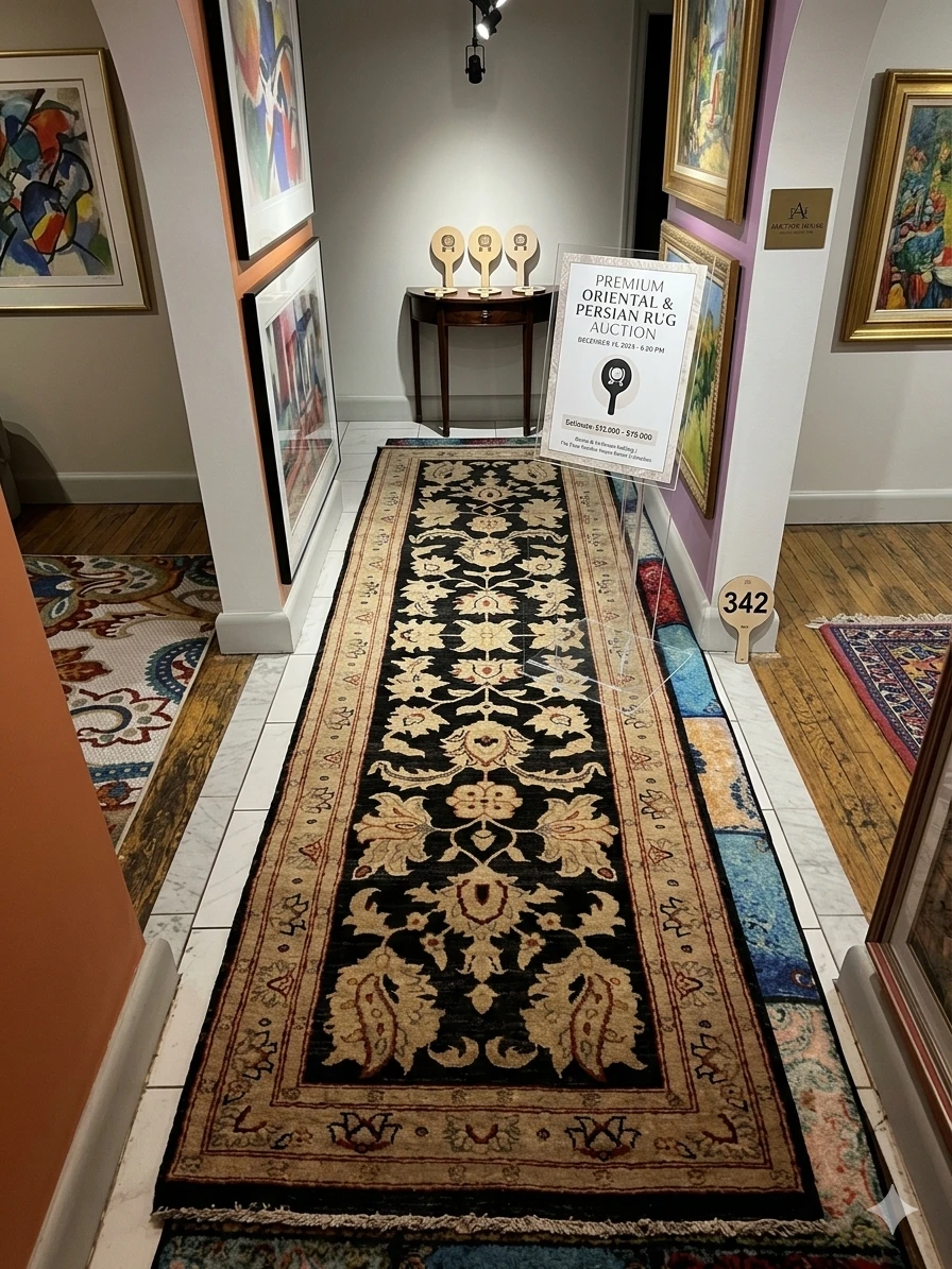 CHOBI Ziegler Hand-Knotted Runner Rug - 10 ft x 2.1 ft