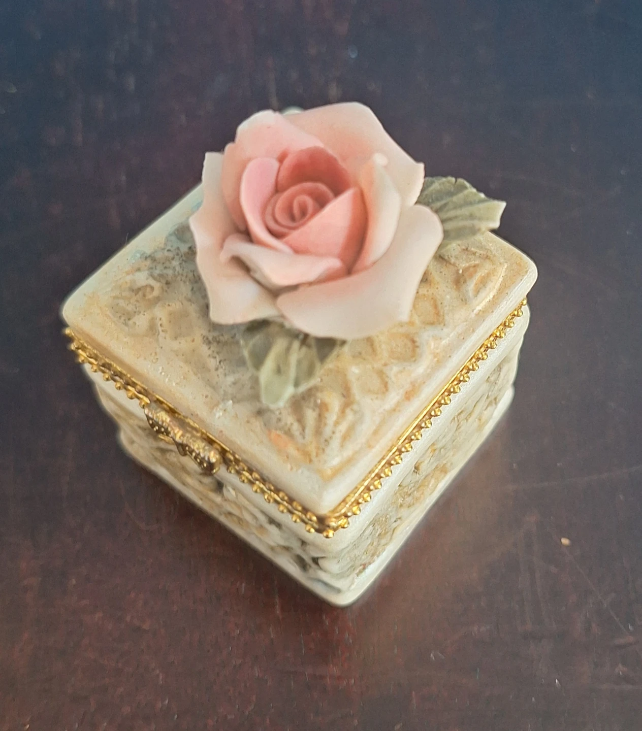 Decorative Trinket Box with Rose - photo 3