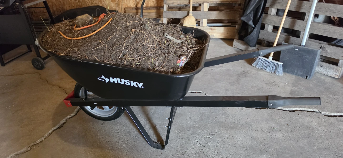 Husky Black Wheelbarrow