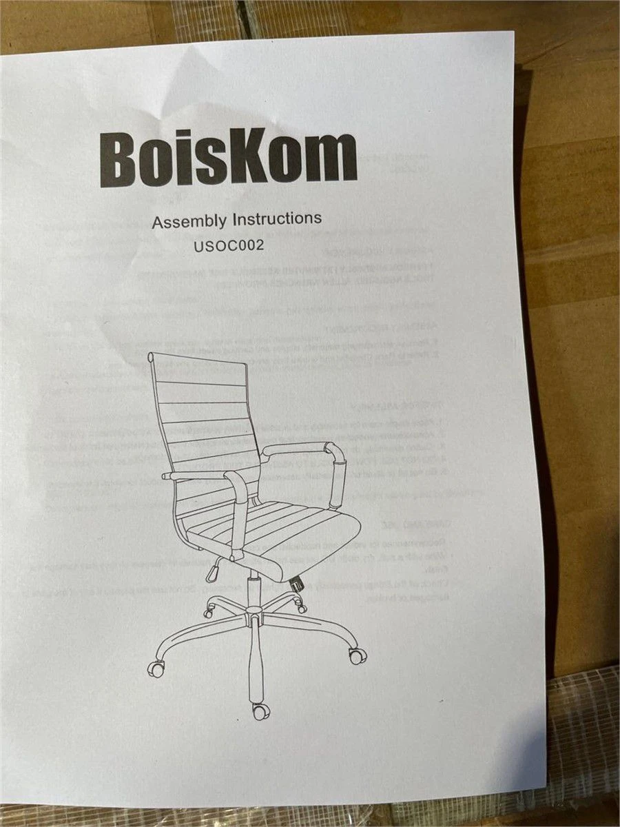 BoisKom Brown Faux Leather Office Chair - photo 4