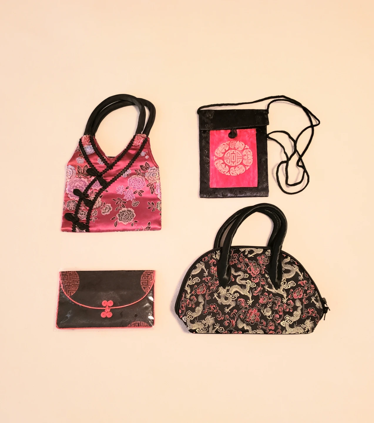 NEW Silk Purses with Asian Motifs $3 Each