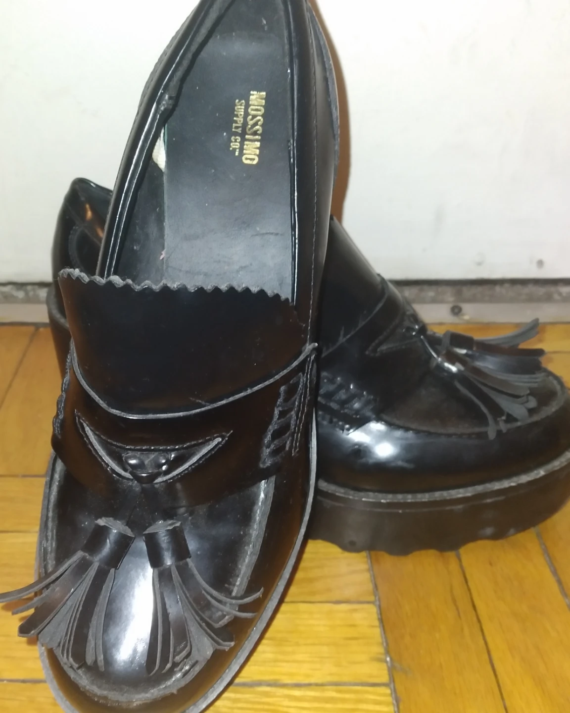 Mossimo Supply Co. Black Patent Wedge Loafers