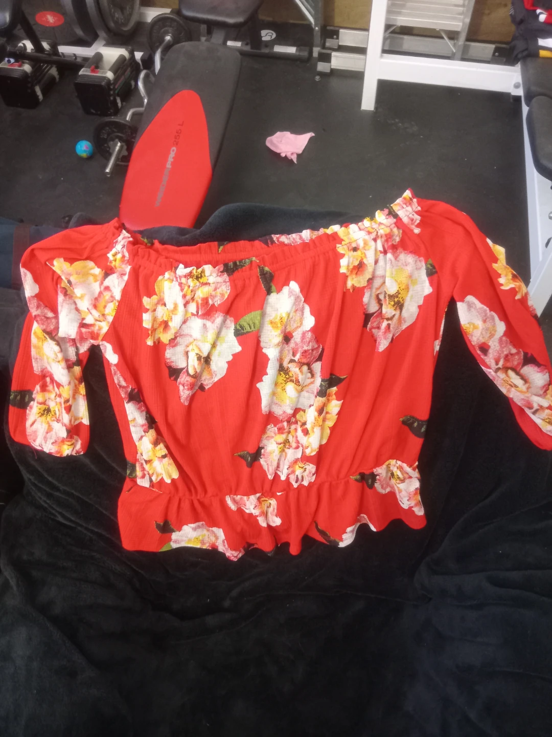Stellara Off the Shoulder Floral Blouse - Red/Floral - photo 2