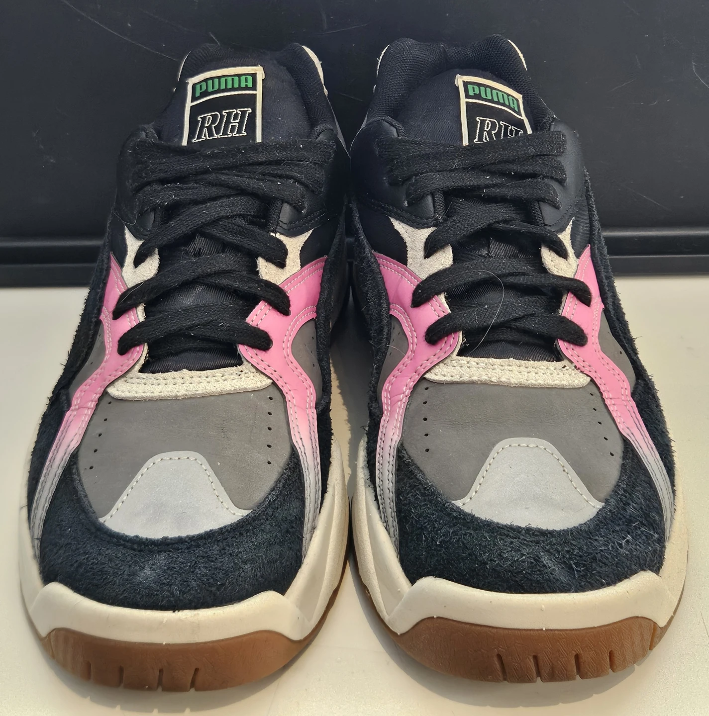 Puma Performer X Rhude Mens Size 9.5 Black Gray Pink Sneakers - photo 2