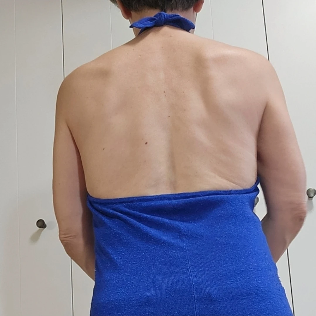 Royal Blue Halter Top with Brooch - photo 2