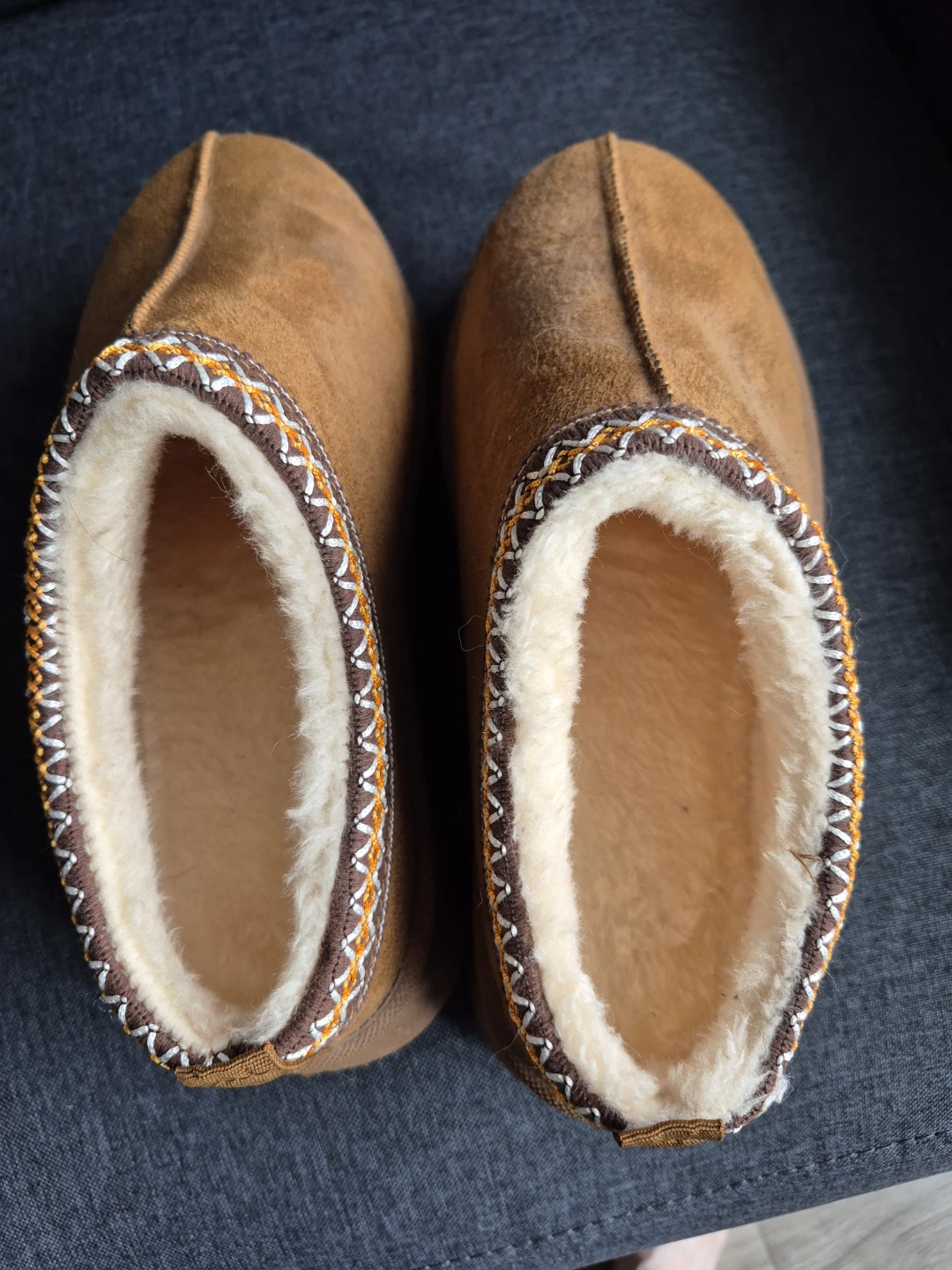 Brown Suede Slippers - Size 37