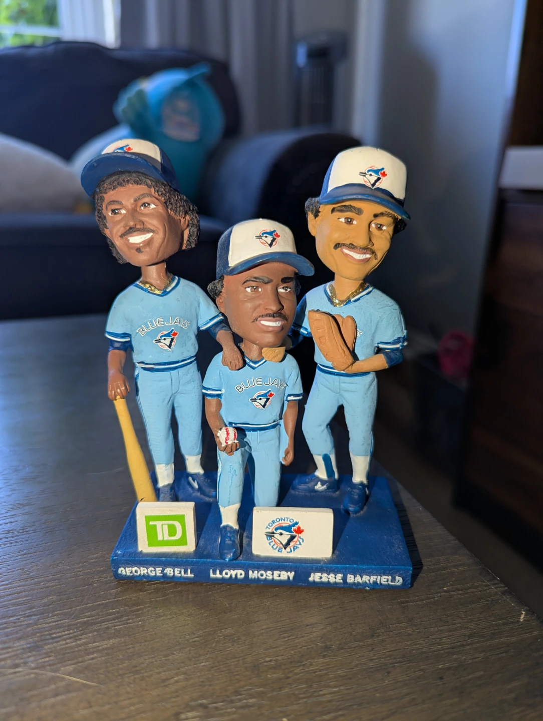 Jays Bobblehead Trio - Geoege Bell, Lloyd Moseby, Jesse Barfield