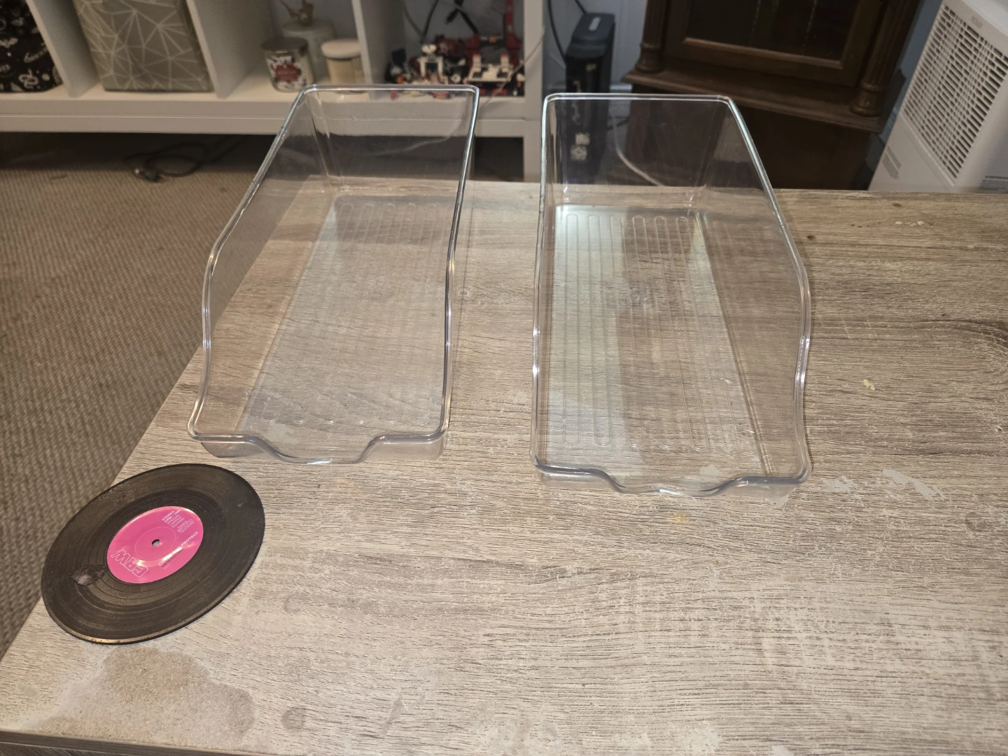 Clear Plastic Storage Bins (Set of 2)
