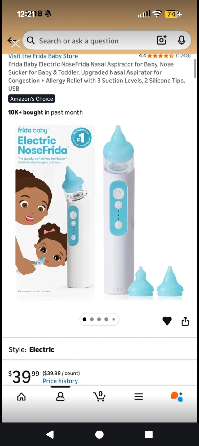 Baby Electric Nasal Aspirator 🧡