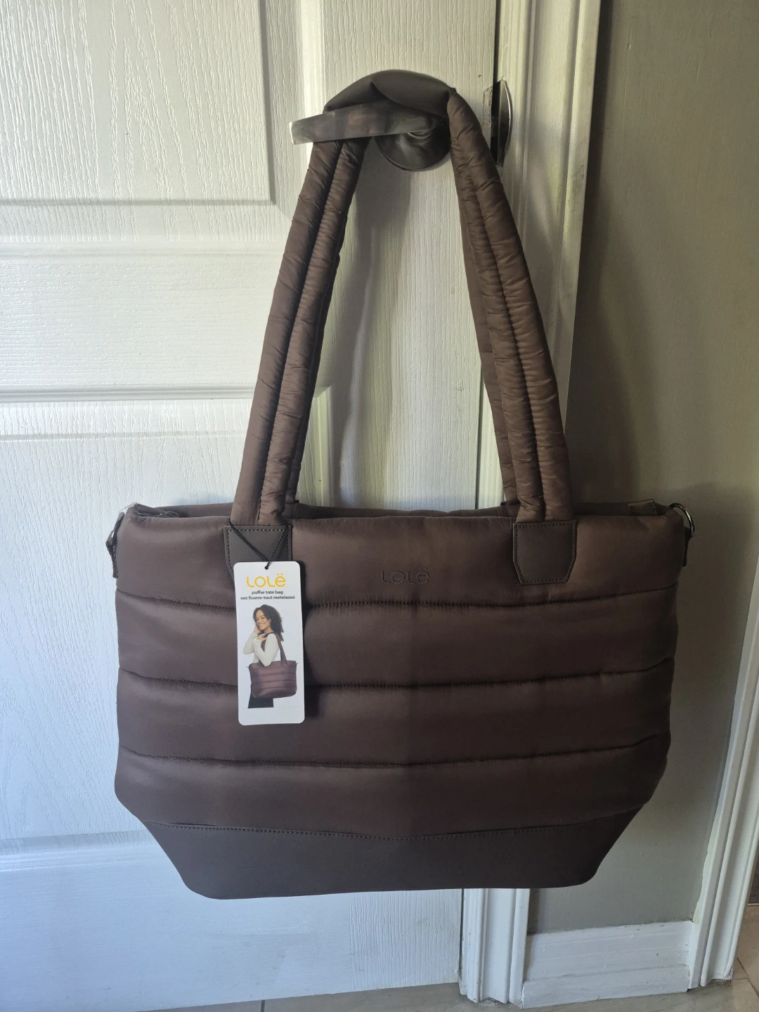 Lole Puffer Tote Bag - Brown