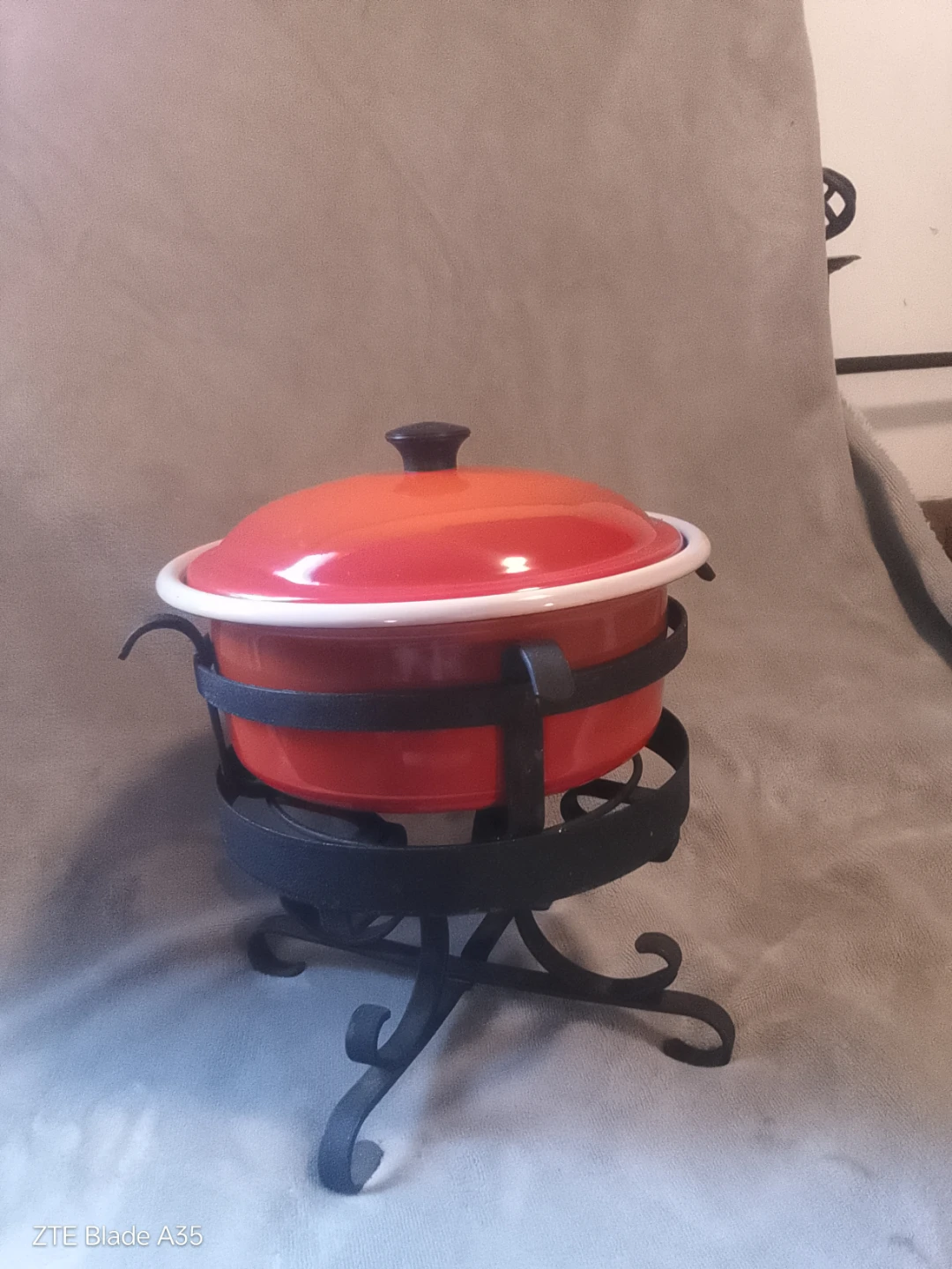 Orange Casserole Dish with Stand