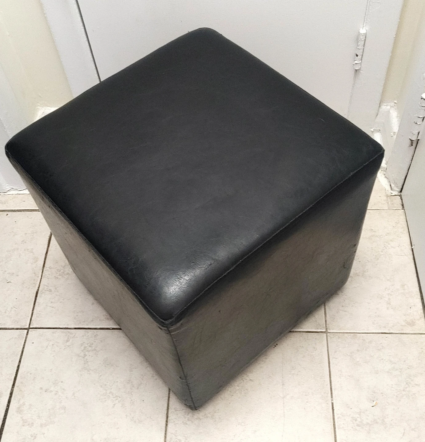 Black Cube Ottoman - 24 Inch Square - photo 2