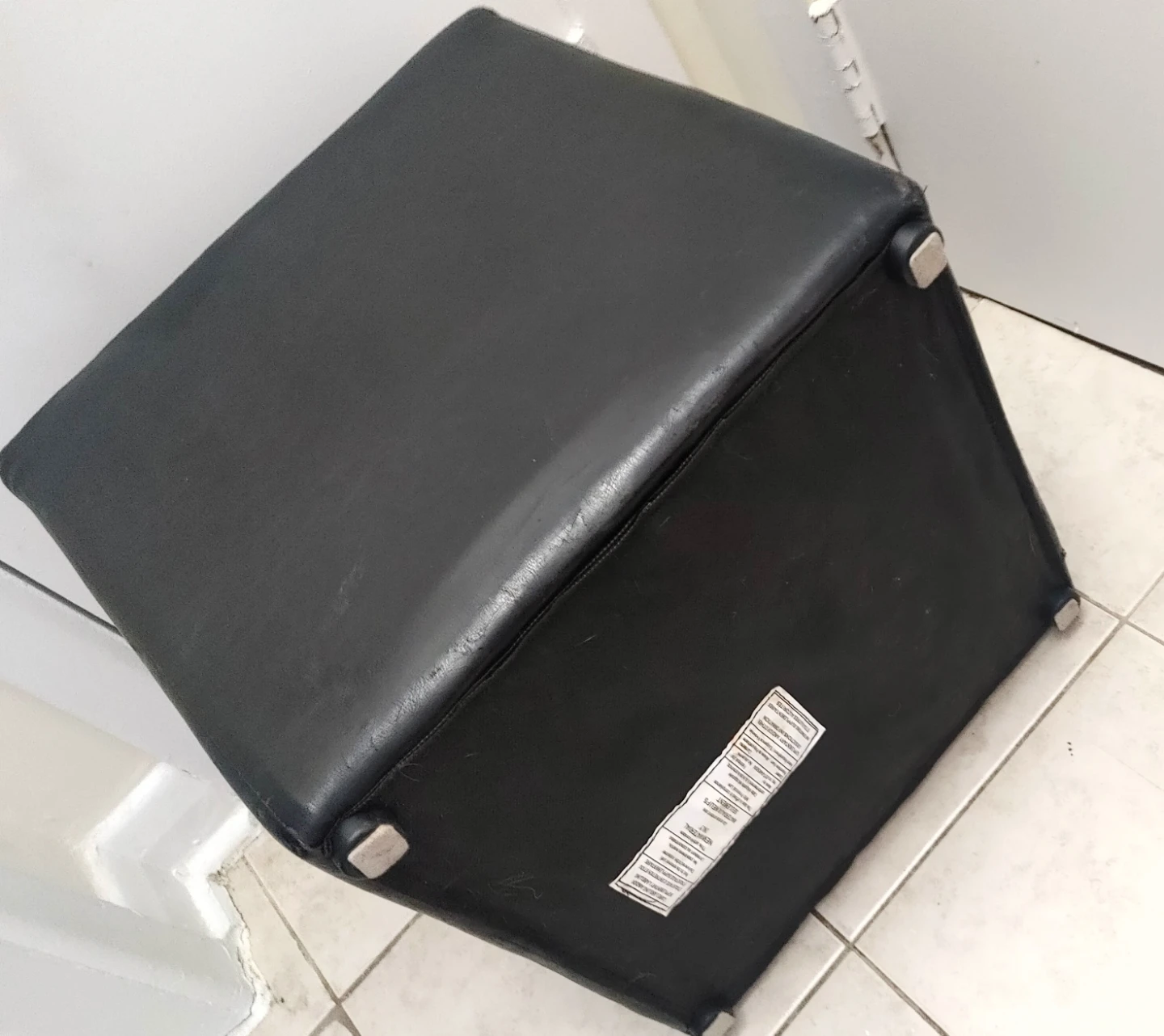 Black Cube Ottoman - 24 Inch Square - photo 3