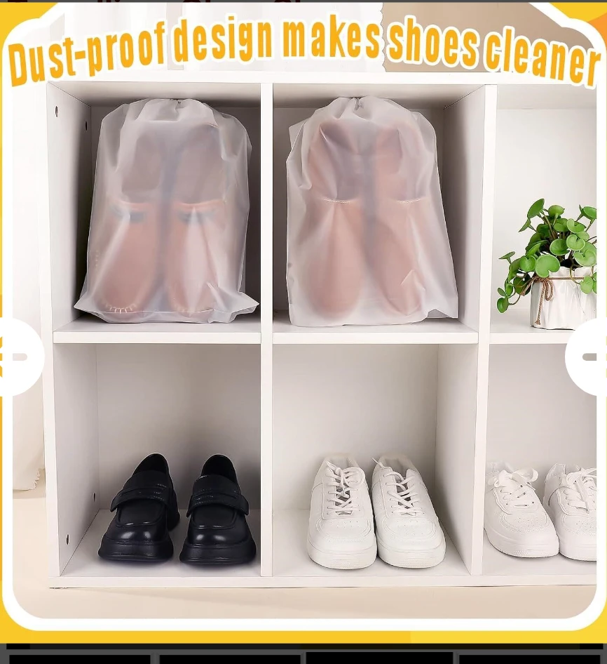 12 Pack Drawstring Storage Bags for Shoes and Toiletries - photo 4