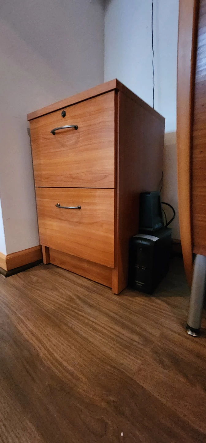 2-Drawer Wooden File Cabinet