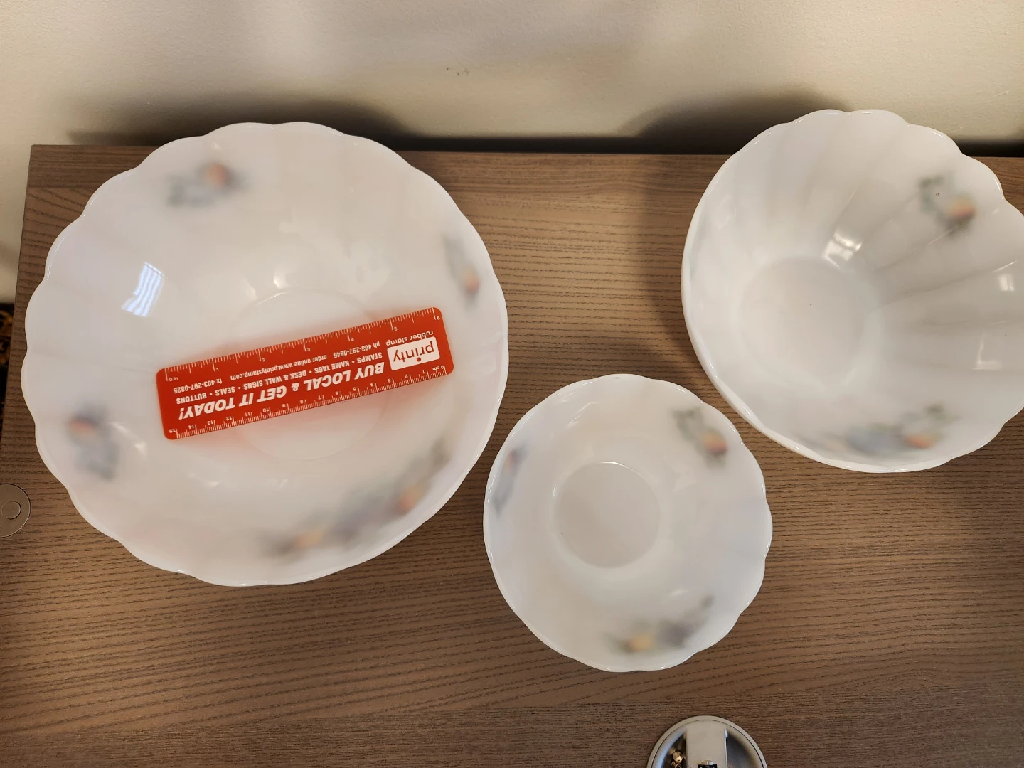 Vintage Fruit Decorated Milk Glass Bowls - photo 5