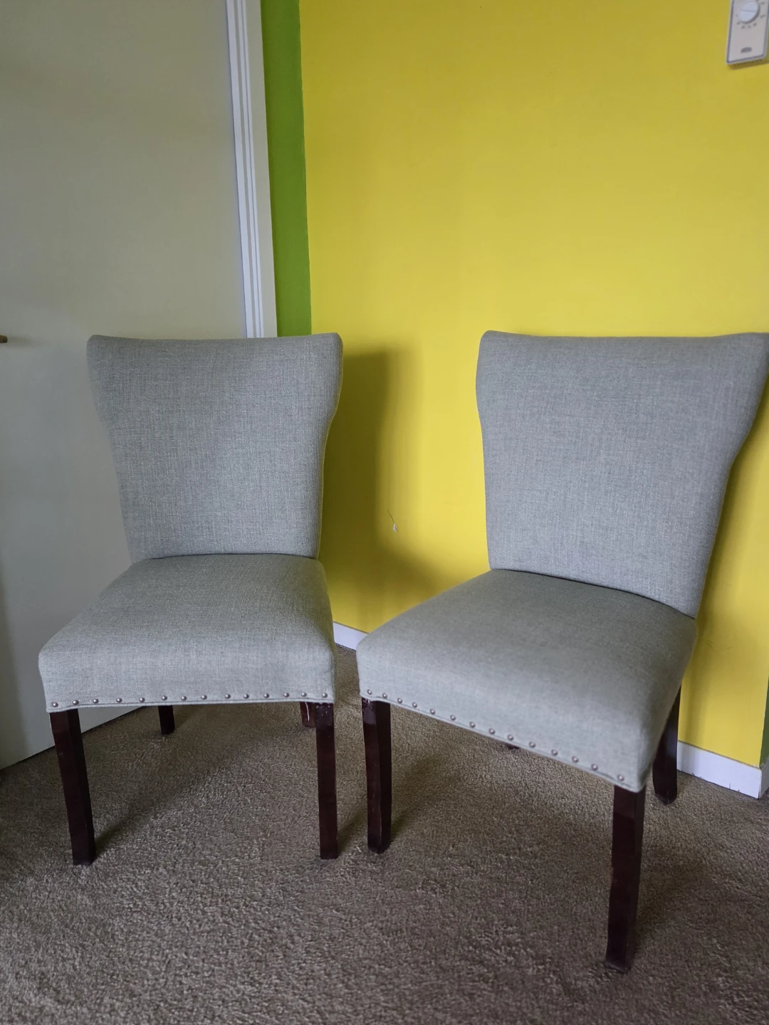 Set of 2 Upholstered Dining Chairs