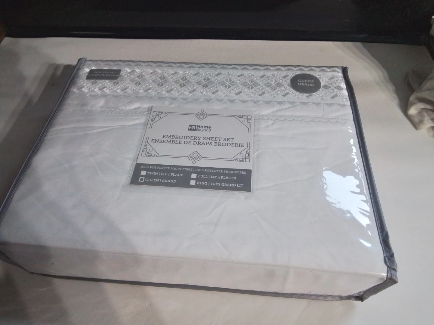 Home Beyond Queen Embroidery Sheet Set - photo 3