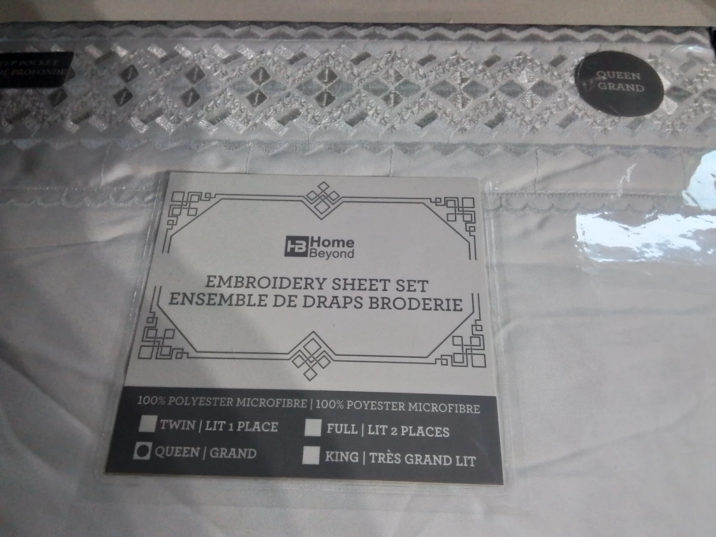Home Beyond Queen Embroidery Sheet Set - photo 4