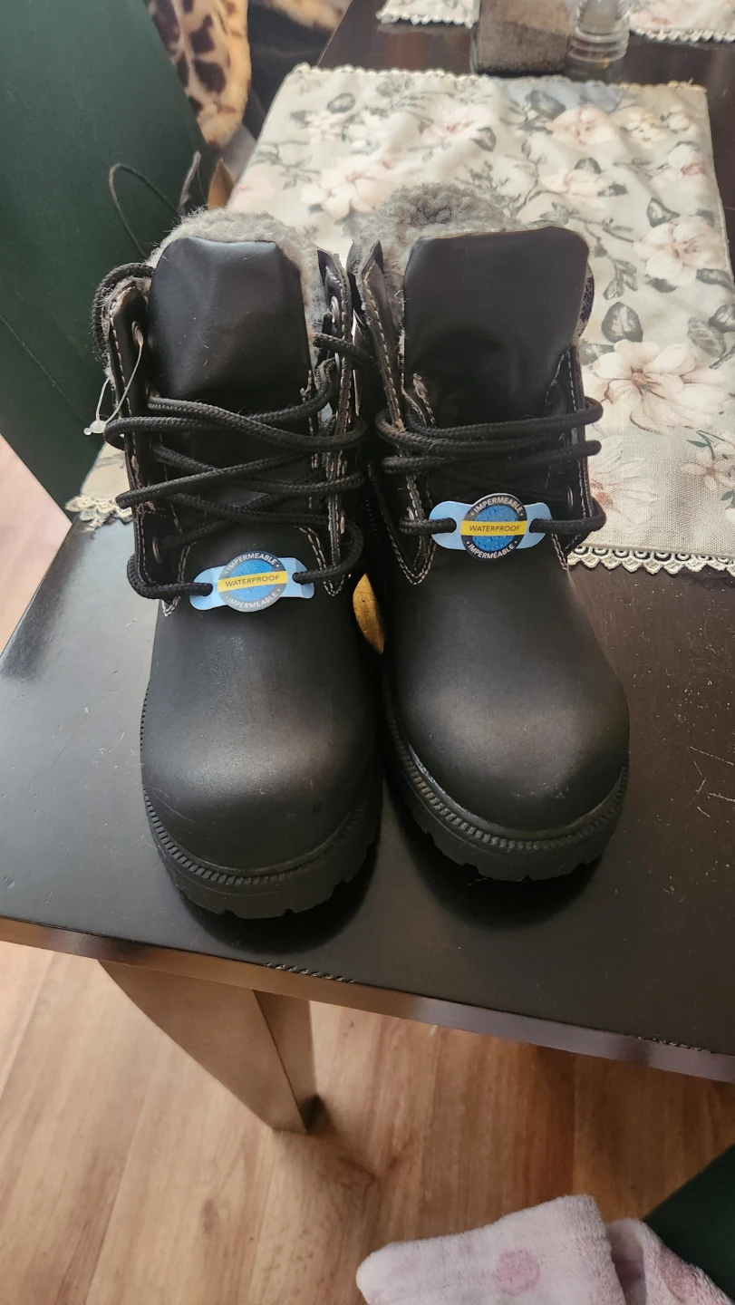 Black Waterproof Winter Boots kids size 1.5 - photo 2