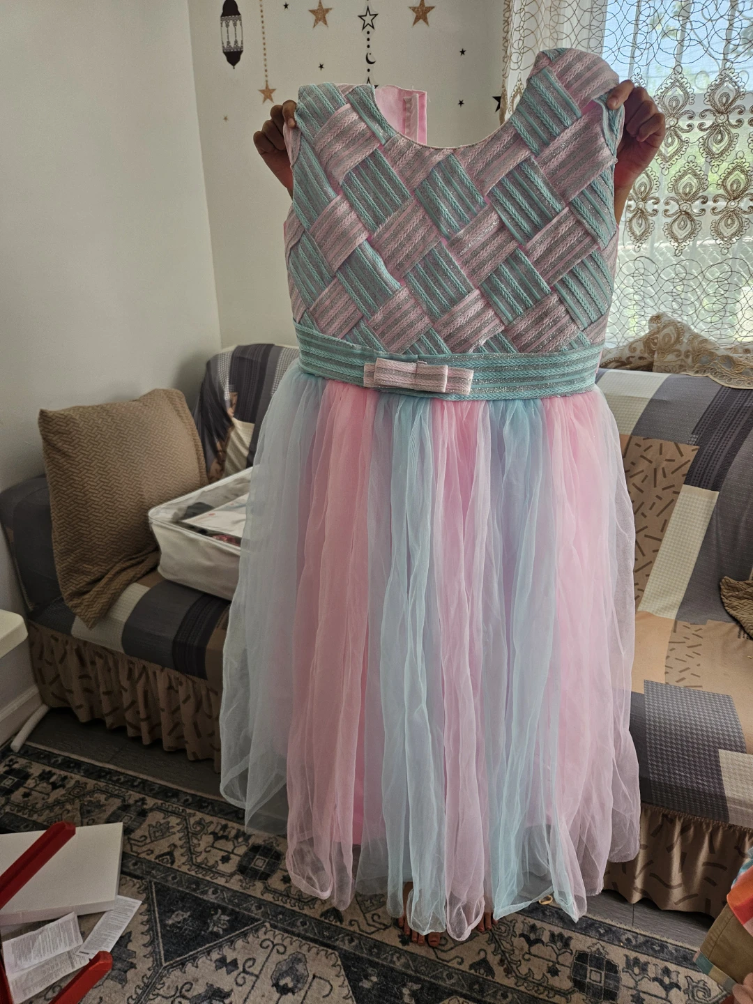 Girls Sparkle Rainbow Tulle Dress - photo 2