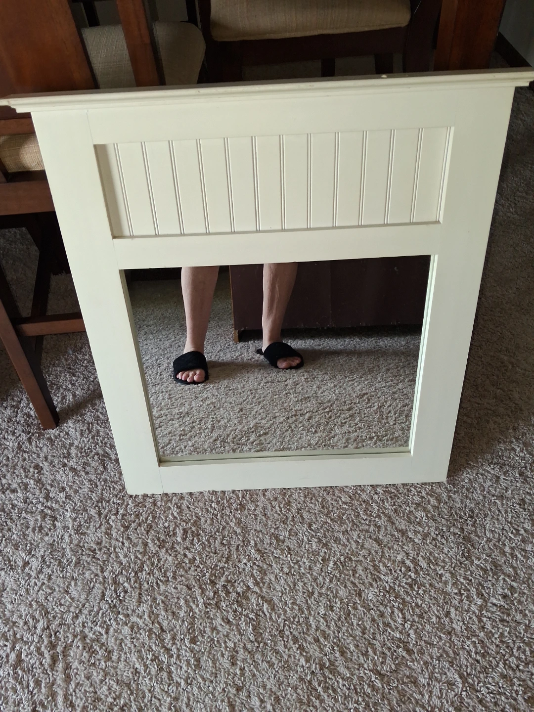 Beadboard Accent Mirror - Cream - photo 2