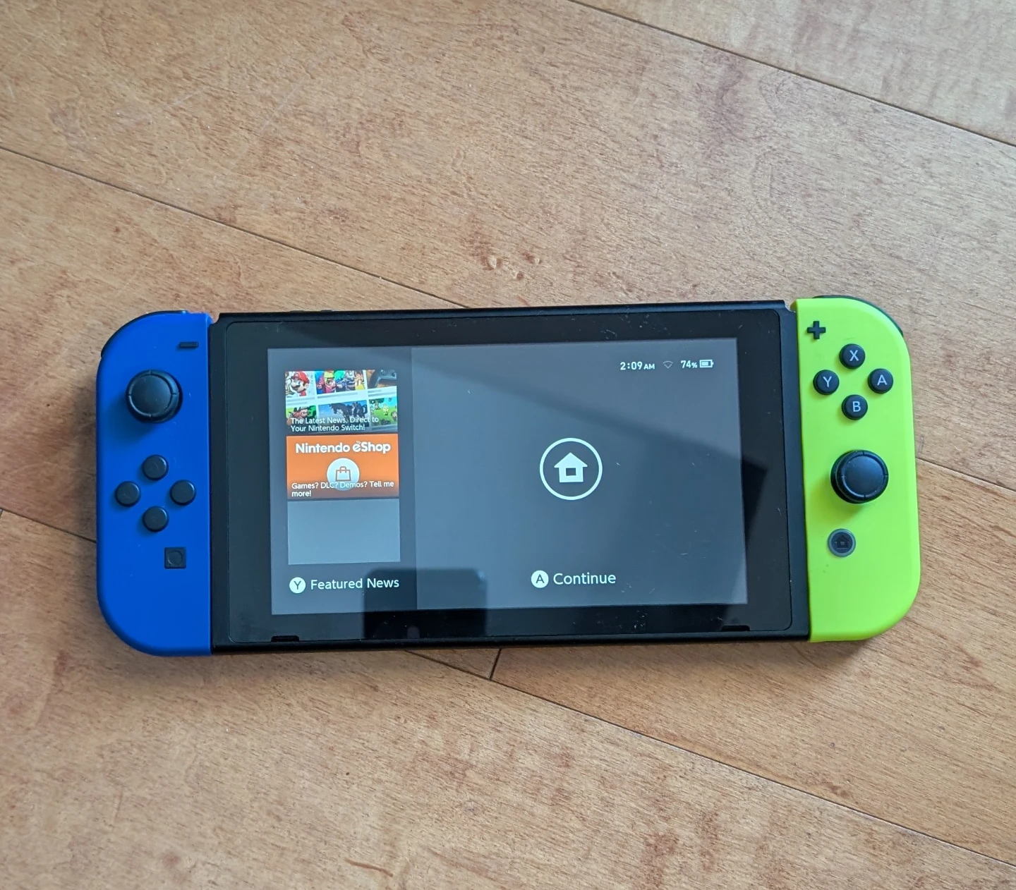 Nintendo Switch Console - Blue and Neon Green - photo 2