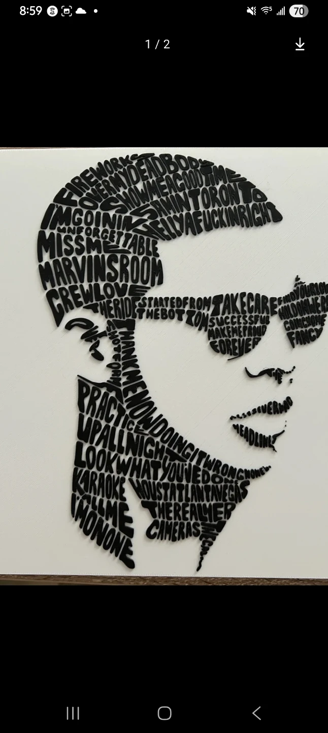 Custom Lyric Art Piece