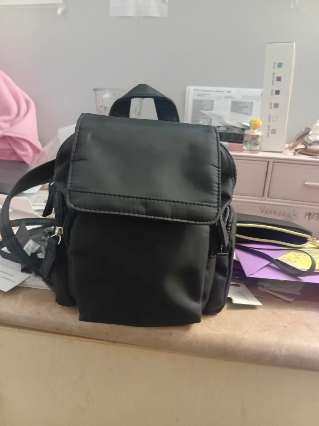 Black Mini Backpack