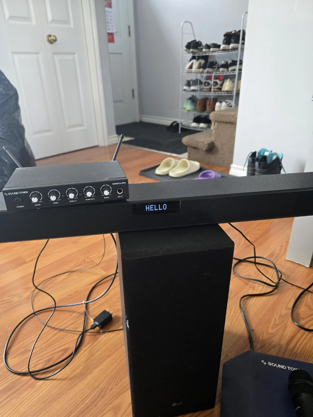 Sound Town Karaoke Microphone System with LG Soundbar - photo 2