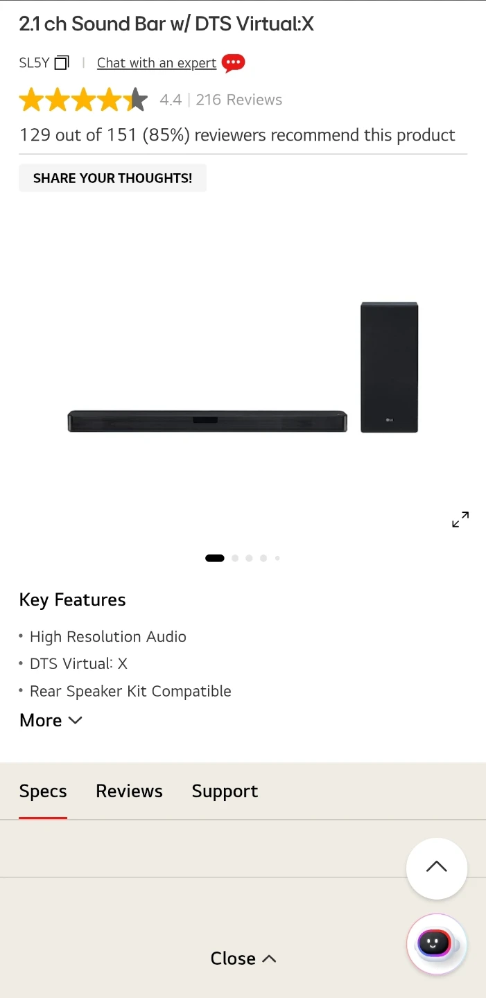 Sound Town Karaoke Microphone System with LG Soundbar - photo 5
