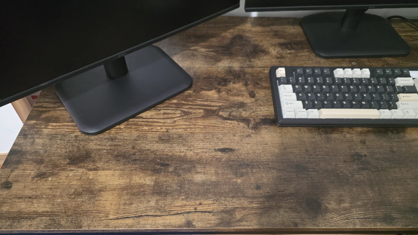 Rustic Wood Computer Desk with Shelving - photo 3