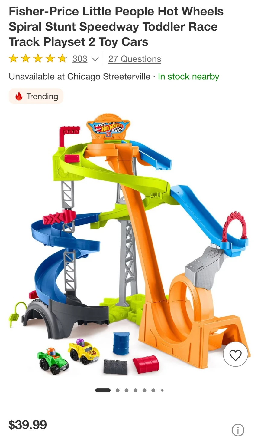 Fisher-Price Little People Hot Wheels Speedway Playset