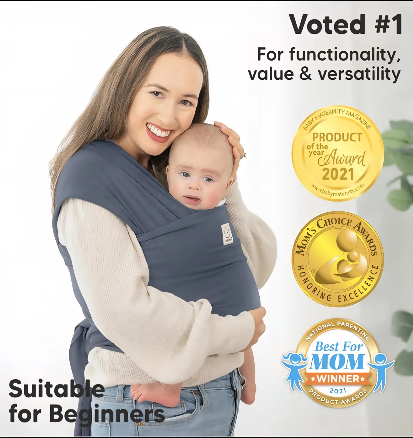 KeaBabies Nestling Baby Wrap Carrier - photo 3