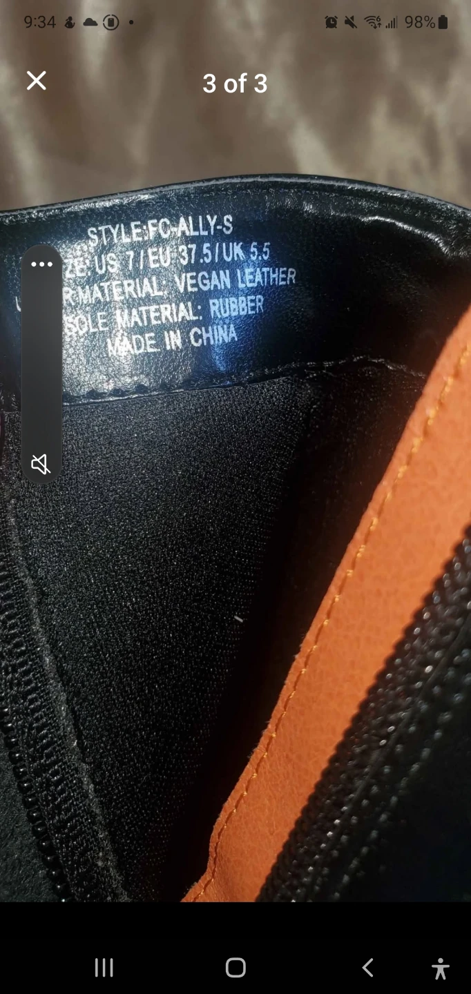 French Connection Black Vegan Leather Ankle Boots Size 7 - photo 3