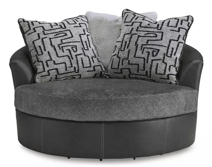 Brixley Pier Graphite Oversized Swivel Accent Chair - photo 5