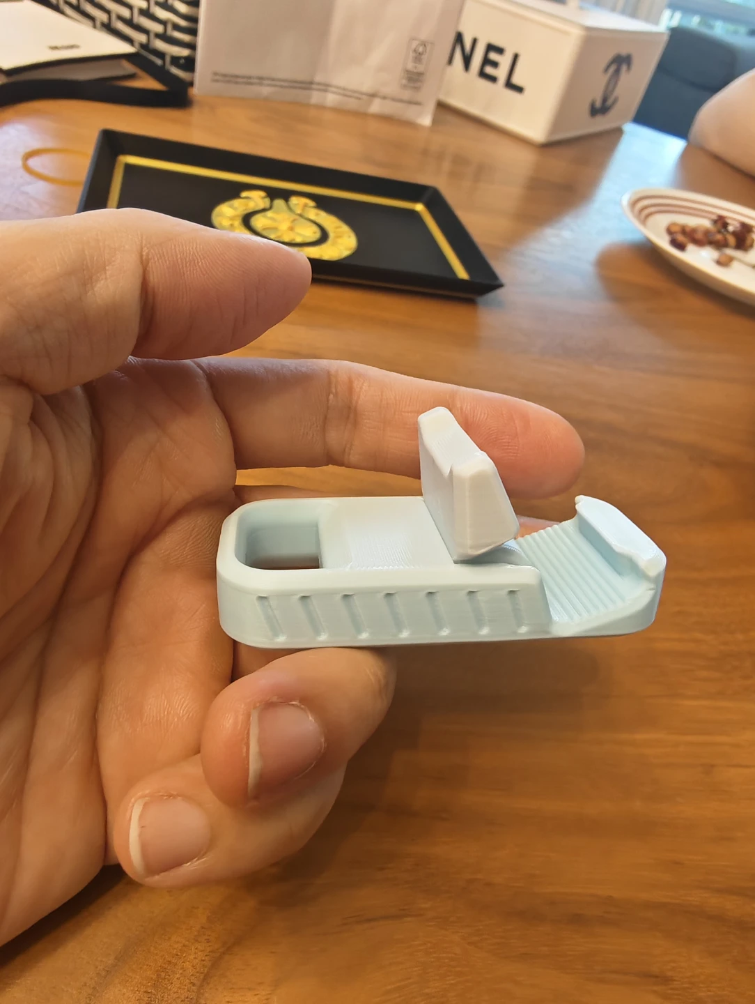 Light Blue Plastic Phone Holder Stand