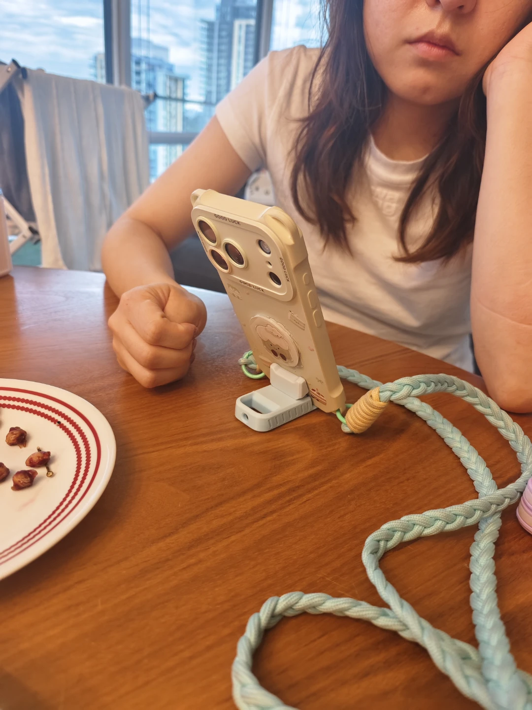 Light Blue Plastic Phone Holder Stand - photo 3