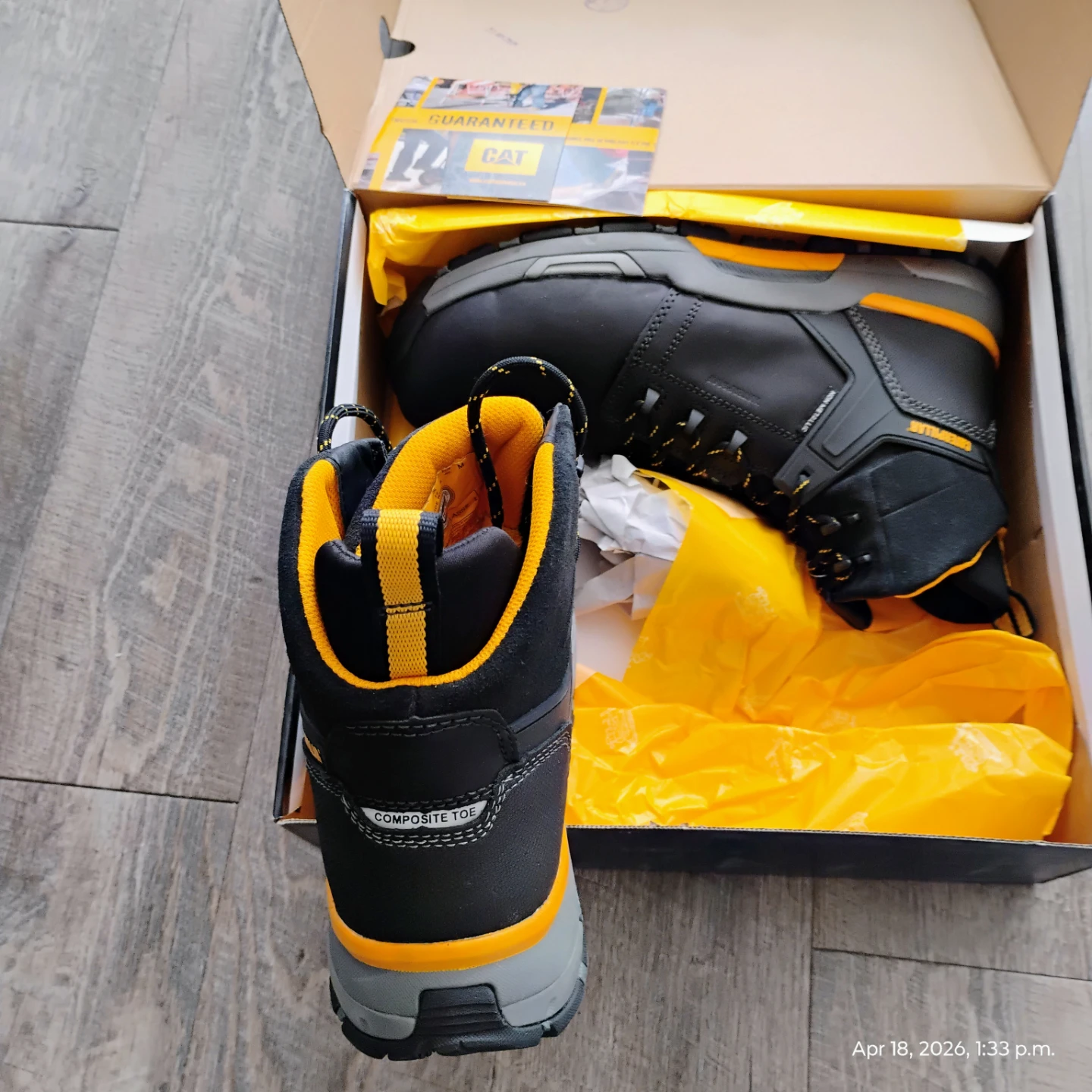 179$CAT EDGE WP NT CSA Men's Work Boots Size 13 Wide - photo 4