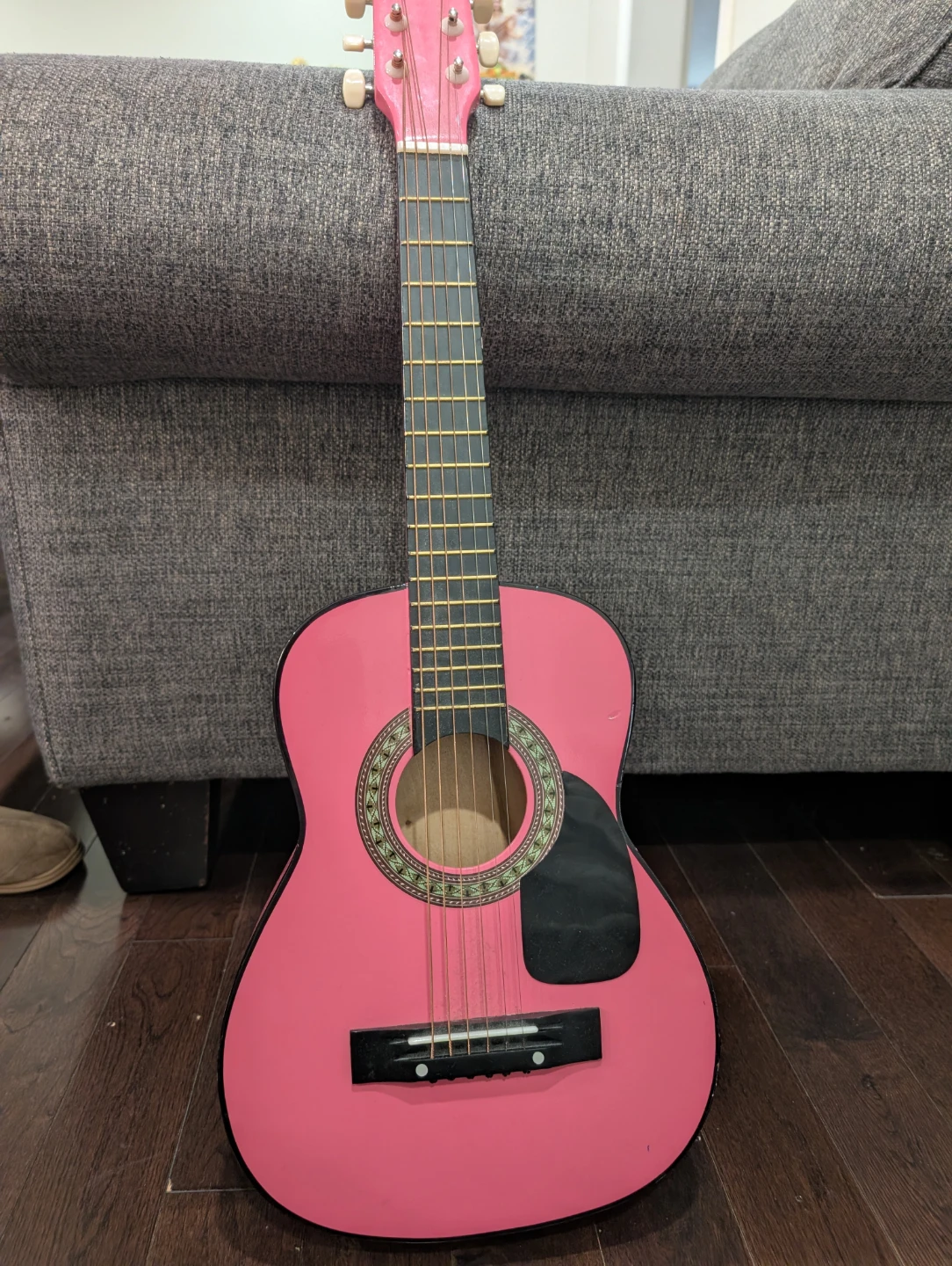 Pink Acoustic Guitar - photo 2