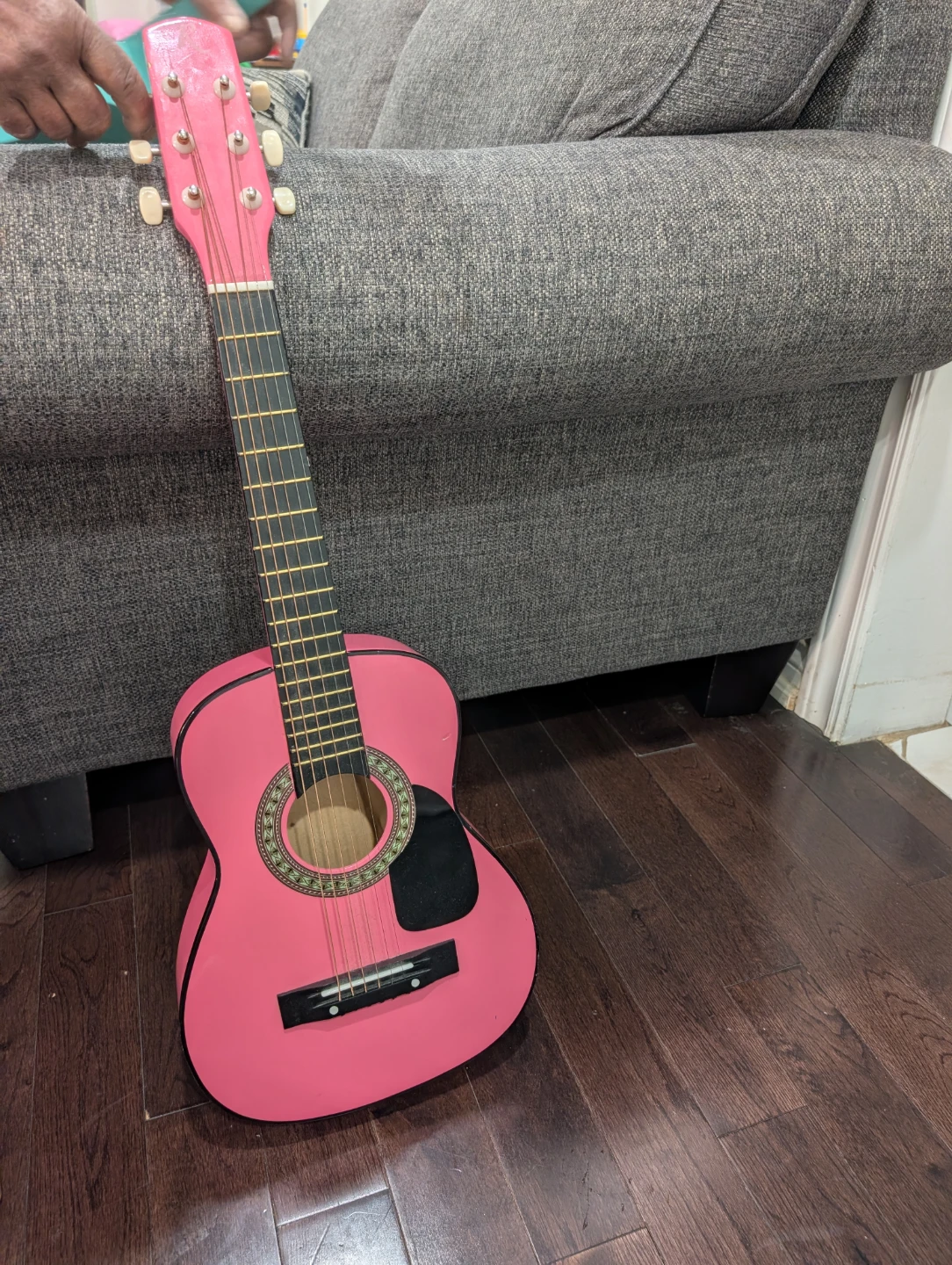 Pink Acoustic Guitar - photo 4
