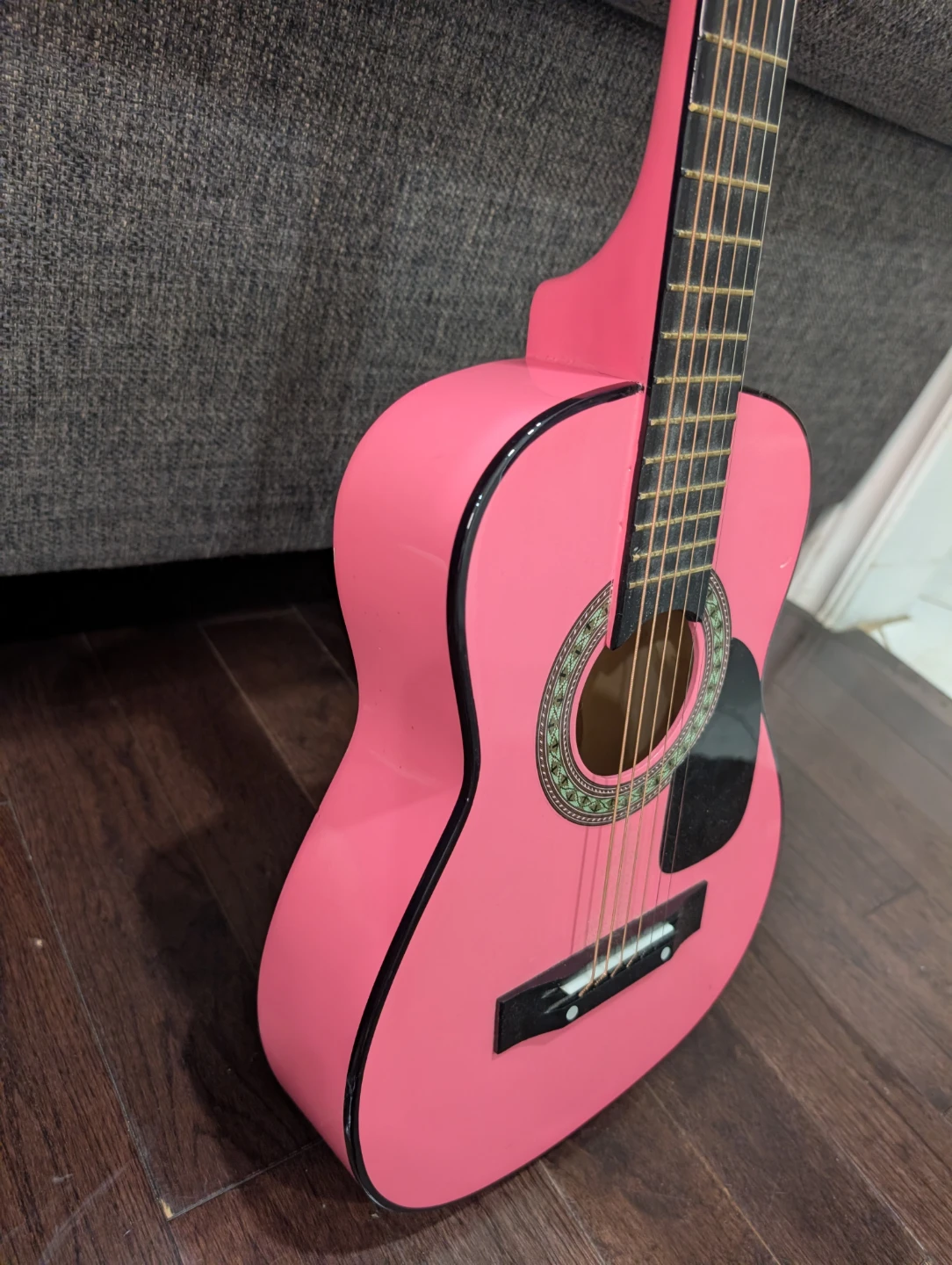 Pink Acoustic Guitar - photo 5