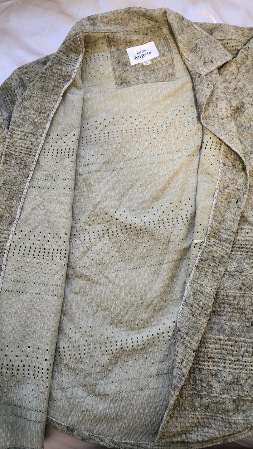 Palm Angels Short Sleeve Button Up Shirt - photo 2