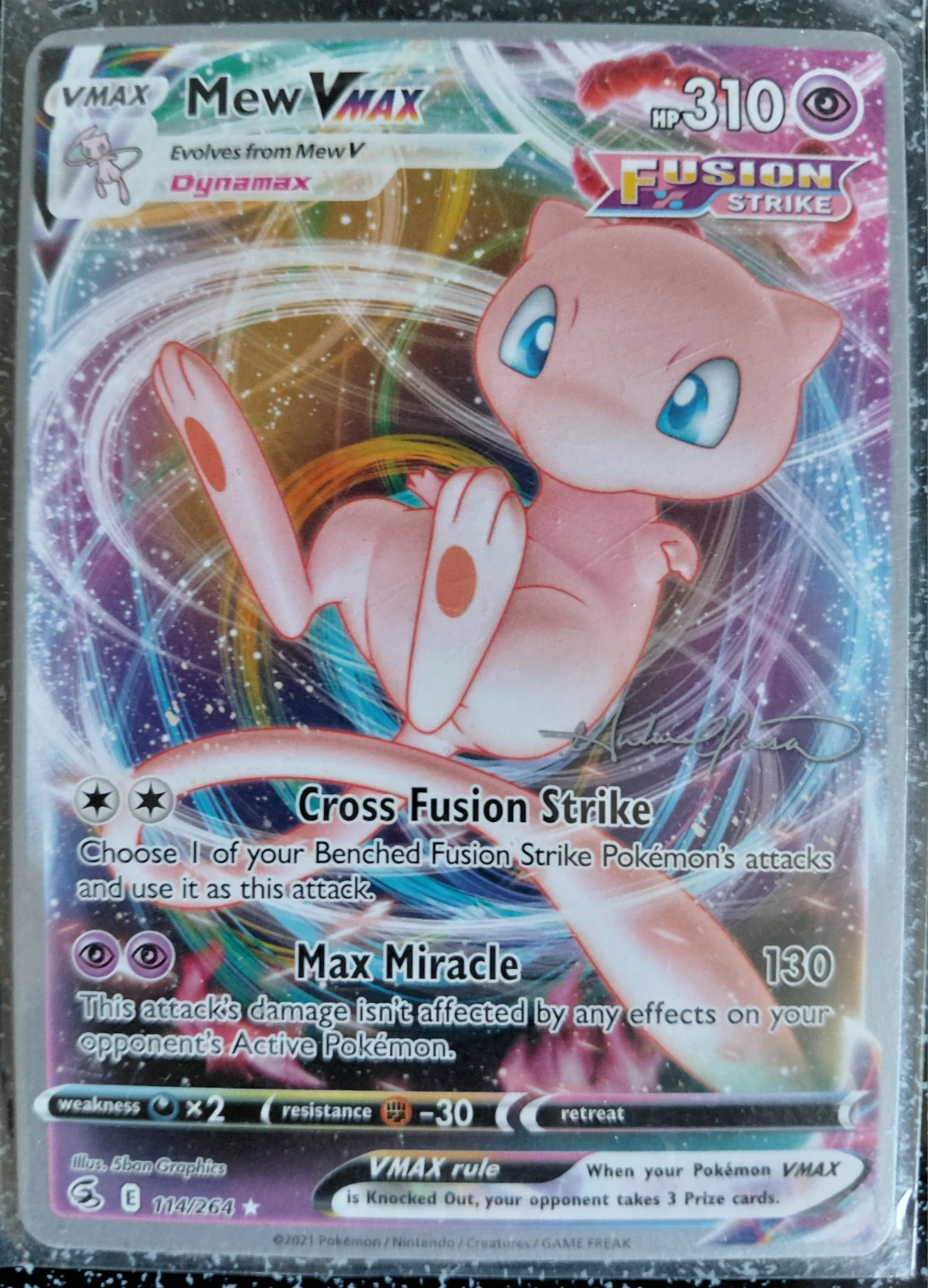 Pokemon TCG Fusion Strike Mew VMAX & Mew V Cards - photo 2