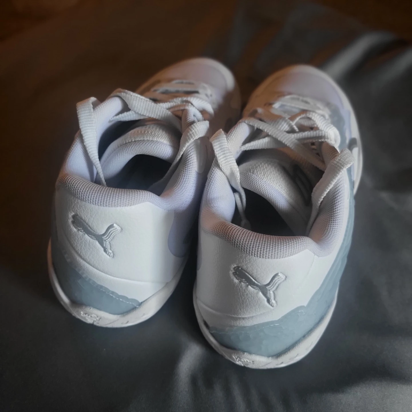 Puma White & Grey Athletic Shoes