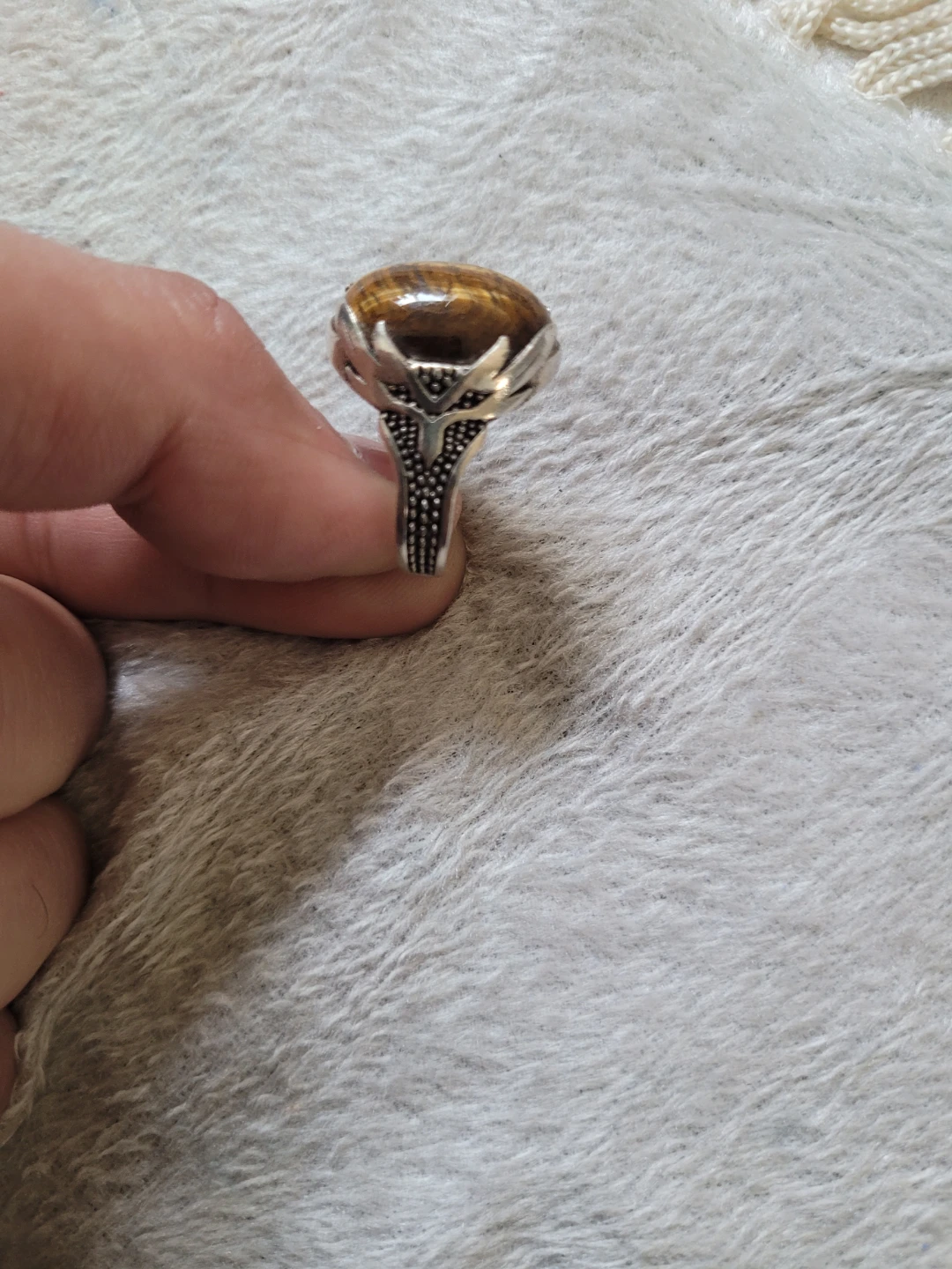 Sterling Silver 925% Tiger's Eye Ring