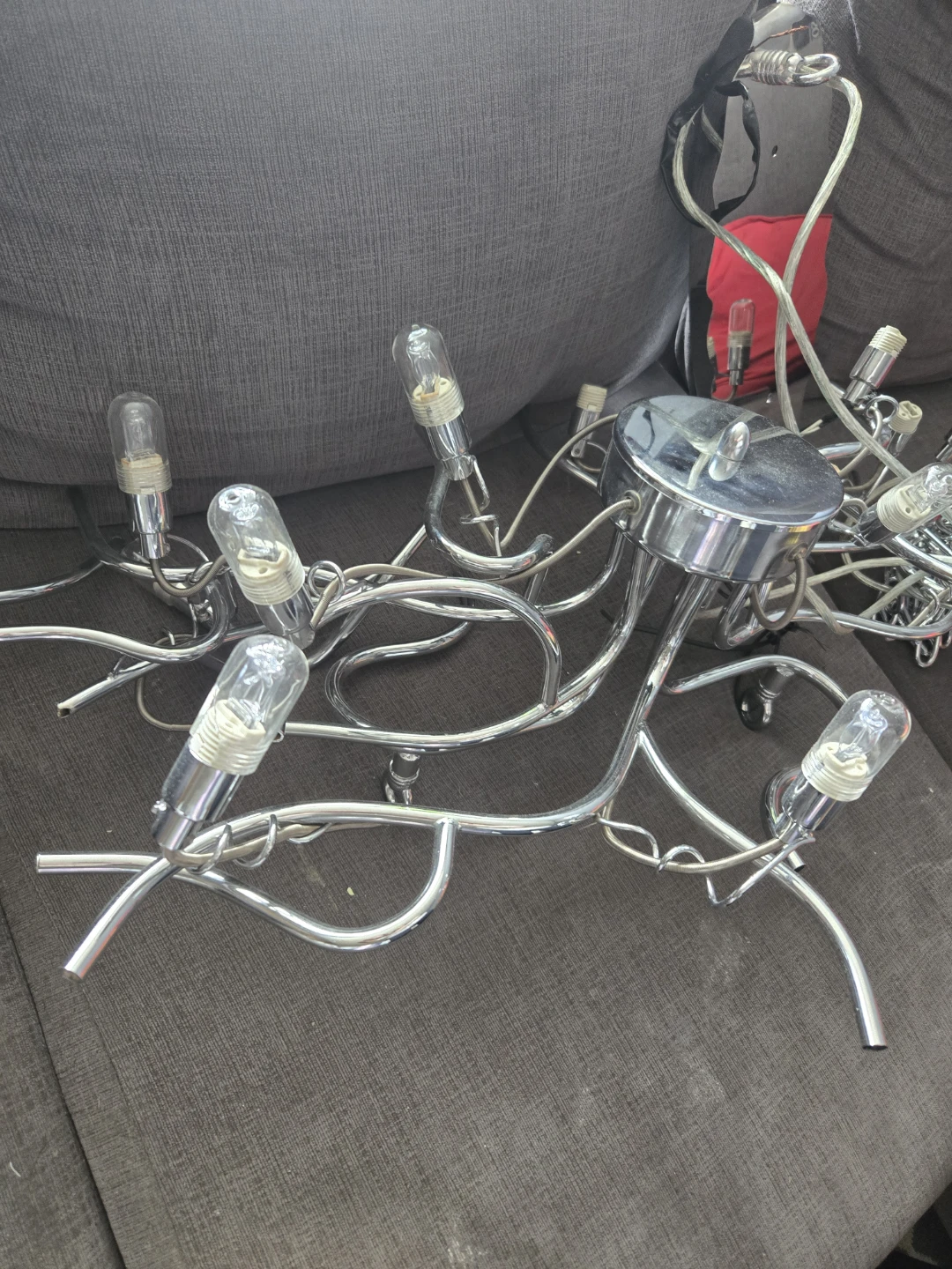 Chrome Chandelier Light Fixture - photo 3