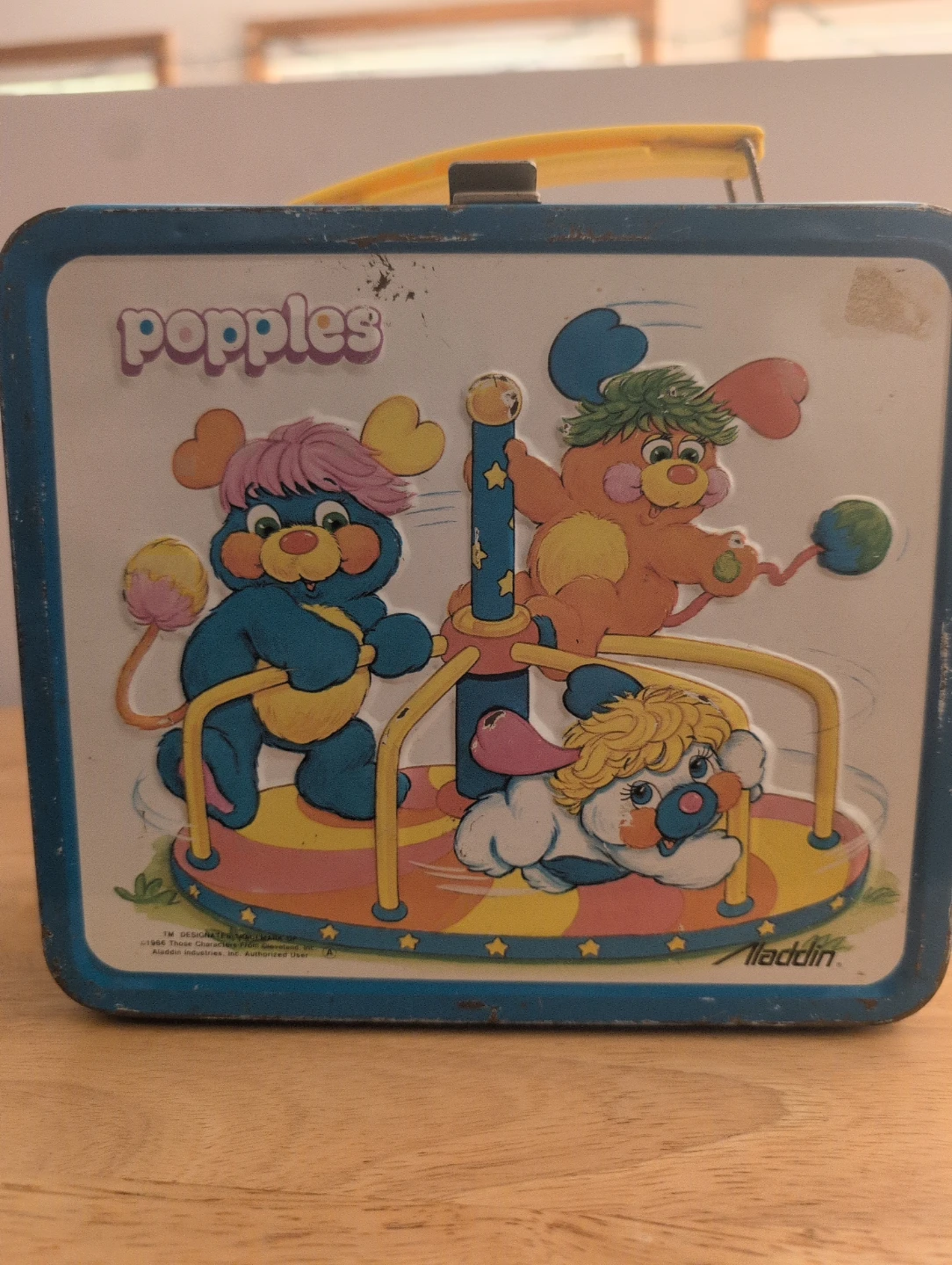 Vintage 1986 Popples Tin Lunch Box Aladdin ( No Thermos)
