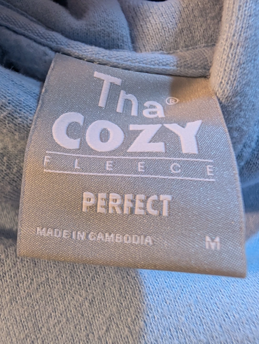 Tha Cozy Fleece Perfect Hoodie - Light Blue - Size M