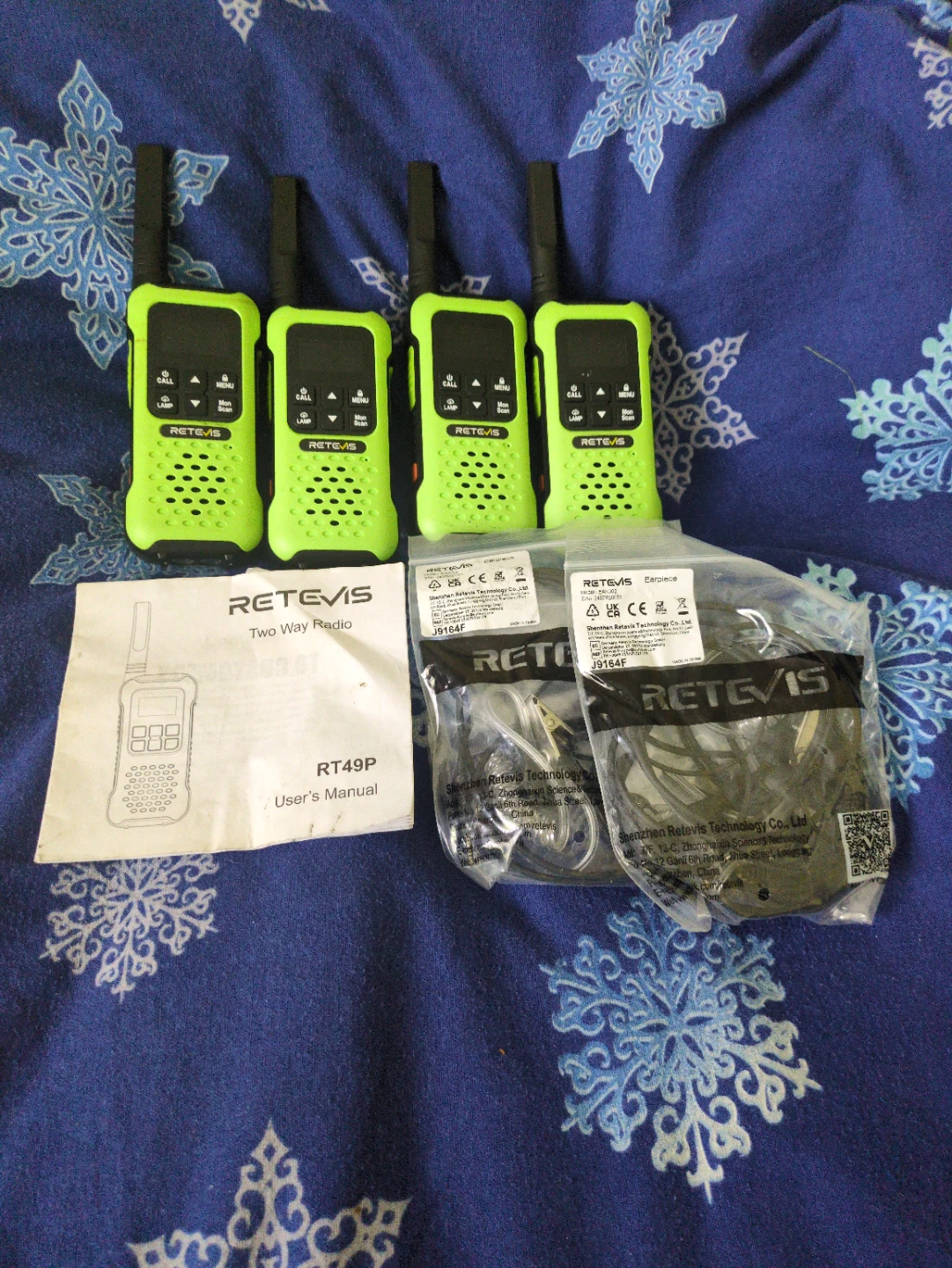 Retevis RT49P Two Way Radios - Set of 4